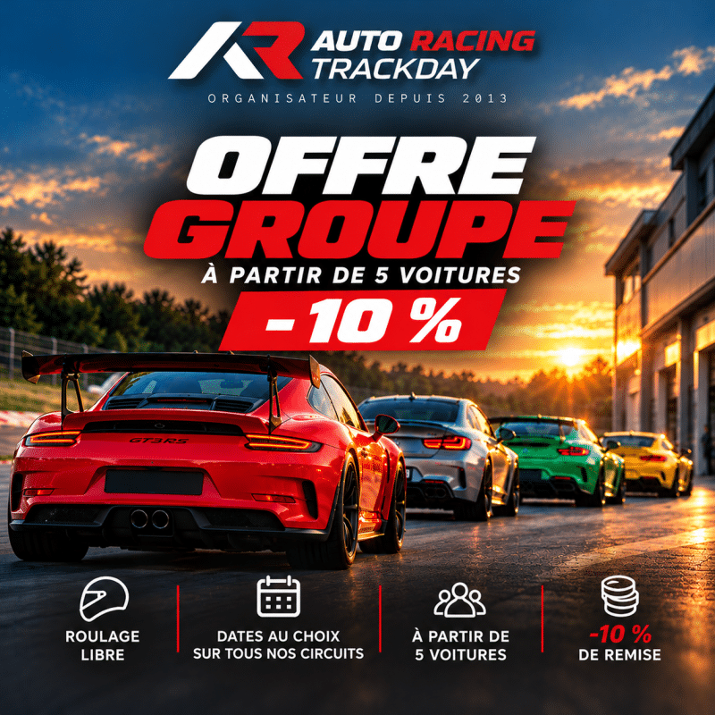 TrackDay | Inscription groupe à partir de 5 voitures