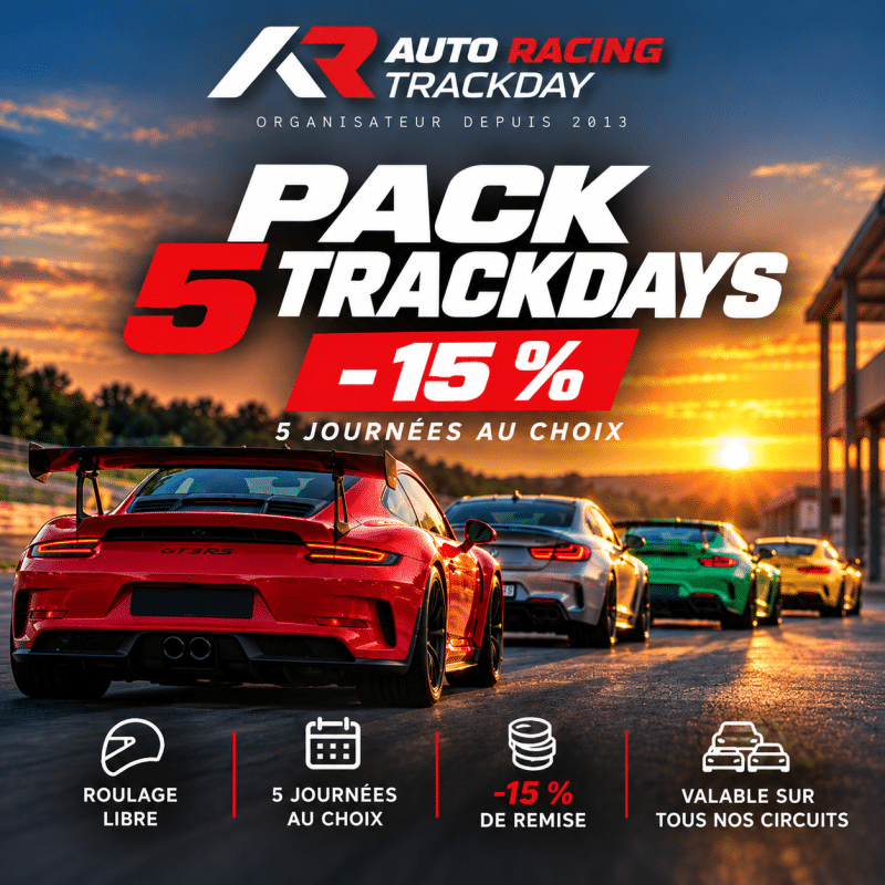 Pack 5 Trackdays – 15 % de réduction