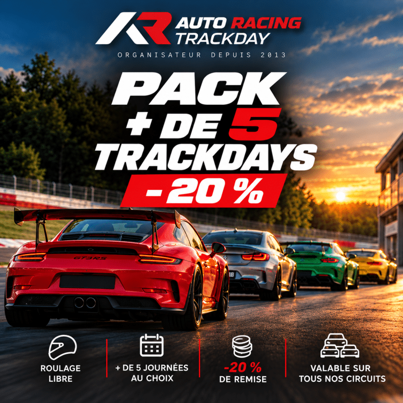 Pack + de 5 Trackdays – 20 % de réduction
