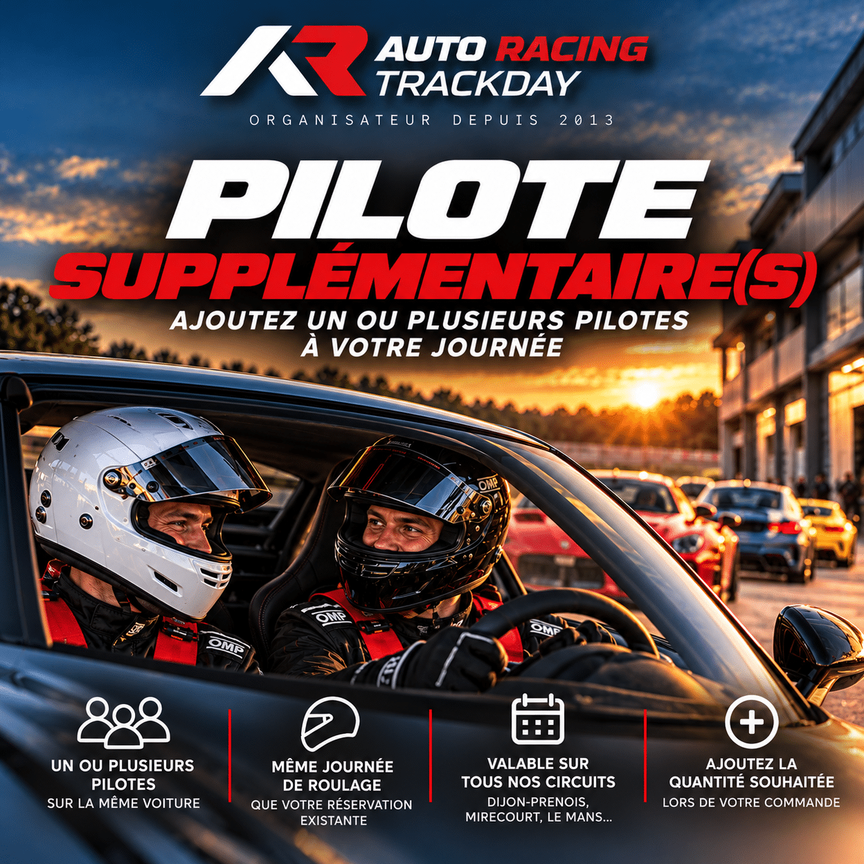 Pilote supplémentaire – trackday