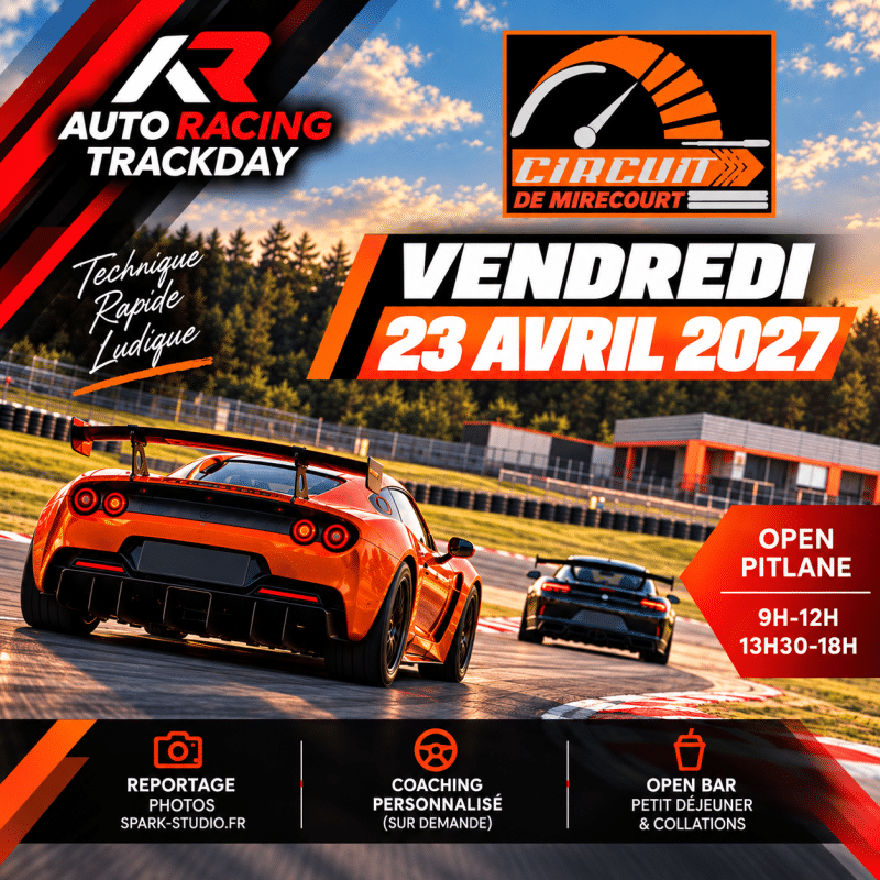 Trackday Circuit de Mirecourt – Vendredi 23 avril 2027 | Open Pitlane
