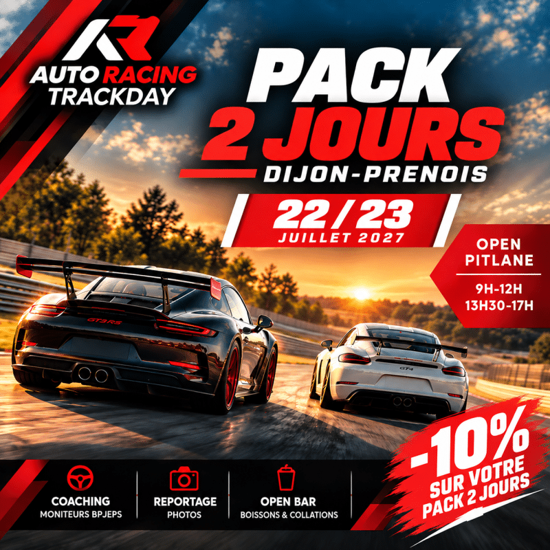 Pack 2 Jours Trackday Dijon-Prenois – 22 & 23 juillet 2027 | Open Pitlane